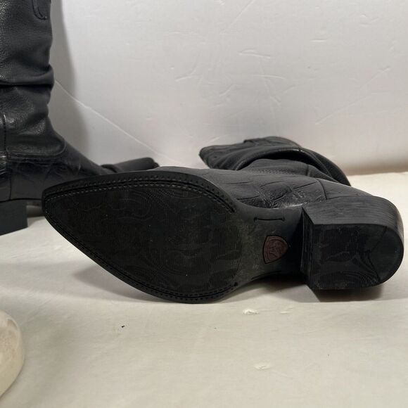 Ariat Boots Women's Style 13805 Black Leather Size 8 B Cowgirl Western Country - Picture 8 of 12